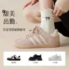 Calcetines grises con lazo para mujer, calcetines de media pantorrilla para primavera y otoño, calcetines apilados de encaje de ballet estilo Miu bordados de algodón puro para otoño