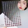 Adhesivo de retrato, adhesivo de diamante para cara, adhesivo de joyería con diamantes de imitación para cara, adhesivo de diamante naranja, adhesivo de maquillaje facial, diamante brillante.