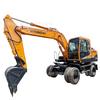 Excavadora de ruedas HYUNDA 150W-9 usada para proyecto de paisajismo municipal en buen estado