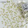 Rhinestones de circonita amarillo dorado para decoración de uñas, mini strass pequeños de color amarillo de fondo plano y forma irregular, efecto iluminador, accesorios de decoración de uñas ponibles