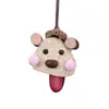 Casca de Fruta Indonésia Natural Sino de Mão para Cachorro Pingente DIY Feito à Mão Animal Fofo Chaveiro Decoração de Bolsa