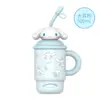 Caneca Térmica Autêntica Hellokitty Ice Master 500ml Fofa Estampa de Leopardo Caneca para Mesa de Escritório Canudo Copo de Água Presente