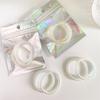 2 Cargando Mermaid Ji Línea Telefónica Anillo para el Cabello Niña Lindo Transparente Pequeño Fresco Colorido Cuerda para el Cabello Bolsa Láser Cuerda para el Cabello