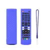 Adecuado para el nuevo control remoto del aire acondicionado LG AKB76037601: funda protectora de silicona engrosada, resistente a caídas, con una tira luminosa y un cordón