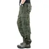 Macacão Novo de Primavera e Outono Masculino Solto Plus Size Reta Casual Calças de Trabalho com Vários Bolsos Marca da Moda Calças de Proteção para Homens