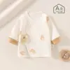 Ropa Kimono de Algodón de Clase A Sin Costuras para Bebé, Espalda Abierta, para Recién Nacidos, Todas las Estaciones, con Cierre Lateral, Ropa Base para Bebé, Ropa Infantil Anyang