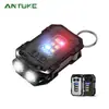 Nuevo llavero transfronterizo con luz tipo C, recargable, para exteriores, brillante, pequeño, de acero, con doble fuente de luz, luz potente, mini linterna