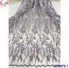 Bordado flor pequena com miçangas estilo antigo bordado lantejoulas renda de malha fina vestido vintage vestido de noiva roupa para apresentação em palco tecido