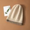 Chapéu Quente de Caxemira para Mulheres para Outono e Inverno, Chapéu Baotou Casual Espesso de Estilo Coreano, Chapéu de Lã para Frio Moderno e Versátil com Proteção de Orelhas