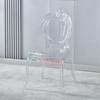 Silla con Respaldo para Hotel al por Mayor Red Subnet Diseño Rojo Silla de Plástico Transparente Silla de Palacio de Cristal para Bodas