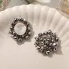 Moda Sul-Coreana Bordado à Mão Contas Cristal Flor Coração Adesivo de Tecido DIY Sapatos Acessórios de Cabelo Flor Capa de Celular Patch de Roupa Patch