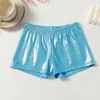 Shorts de Baile Brillantes con Estampado Dorado para Niños, Alta Elasticidad, Transpirables, Shorts de Práctica de Danza Moderna de Ángulo Plano, Venta Directa del Fabricante Original