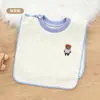 Toallita Bordada TPU Impermeable y Resistente a Manchas Babero Infantil para Cepillarse los Dientes y Lavarse la Cara Sin Mojar la Ropa, Babero de Bebé, Infantil Clase A