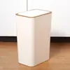 Lixeira doméstica modelo 2026, reforçada e resistente a quedas, para sala de estar, cozinha e banheiro, com tampa de pressão retrátil.