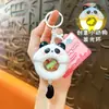 Llavero de campanilla de viento con forma de rosquilla de animal brillante creativo, colgante de luz ambiental de panda divertido, accesorio para bolso al por mayor