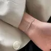 Pulsera Doble de Cuentas Pequeñas para Mujer, Simple, Moderna y Versátil, Pulsera Apilada de Plata S925, Dulce y Cool, Tendencia de Pulsera Personalizada