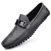 Zapatos de piel auténtica con diseño de cocodrilo y guisante Live Explosions, zapatos de conducción informales de gran tamaño, zapatos de piel de vaca para hombre.