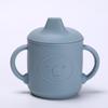 Taza Popular de Silicona para Niños con Tapa, Taza de Aprendizaje para Beber de 6 Meses a 3 Años, Vaso con Popote para Alimentos Complementarios de Bebé, Taza de Agua de Entrenamiento Anticaídas