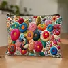 Bolsa de Maquiagem de Linho Xadrez Floral Amazon Transfronteiriça Tema Hóquei no Gelo Presente de Dia das Mães Armazenamento de Grande Capacidade Lona