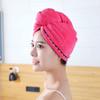Novo estilo de cabelo seco chapéu de bambu fibra macia espessado cabelo seco chapéu atacado acelerado absorvente coral lã toalha de cabelo seco