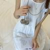 Mini Bolso Metálico para Mujer 2025 Primavera y Verano Nuevo Bolso Bandolera Tipo Caja Moda Femenina Corazón Sexy Bolso de Cadena