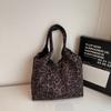 Bolsa Nova Popular com Estampa de Leopardo Grande Capacidade Bolsa Feminina Outono Casual Versátil Bolsa Saco Bolsa Tote de Ombro para o Dia a Dia