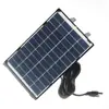 Panel solar de 6W 12V cámara exterior monitoreo de seguridad luces de patio panel de carga solar salida DC5521