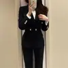 Conjunto de Traje Profesional para Estudiantes Universitarias, Ropa Formal para Entrevistas, Anti-arrugas, Conjunto de Dos Piezas de Alta Gama para el Trabajo, Nuevo Estilo Primavera-Otoño con un Toque de Sofisticación