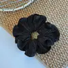Estilo Coreano Simples Cor Sólida Plissado Intestino Grosso Elástico Alto Diário Versátil Flor de Cabelo Corda de Cabelo Temperamento Doce