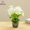 Nueva Flor de Golondrina Artificial Flor de Bonsái Pequeña Adornos Pequeños Creativos para Interiores Planta de Amazonia Planta Verde Flor Artificial