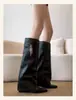 Primer Encuentro Temporada Hebilla Europea Americana Plataforma Tacón Grueso Botas Largas 2026 Estilo Nuevo No Por Encima de la Rodilla Punta Alta Tubo Largo Botas para Pantalones