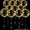 Balões de Hélio Flutuantes de LED para Decorações de Aniversário, Balões Bobo Transparentes para Decorações de Casamento, Balões Brilhantes para Festa de Dia dos Namorados