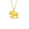 Colgante de Oro Puro 999 Shuibei Gold, Collar de Oro Duro 3D 5G, Collar Personalizable Regalo para Transmisiones en Vivo de la Industria de la Belleza