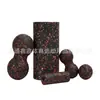Epp Camuflaje Negro y Rojo Rodillo de Espuma Hueca Set de Bolas de Fascia Fitness Yoga Relajación Muscular Rodillo de Fitness
