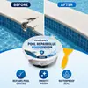 KineShineX Pegamento Impermeable para Reparación de Piscinas 100G Relleno para Grietas en Azulejos Daños en Bordes de Piscina Bañera de Hidromasaje
