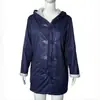 Abrigo de Lana para Mujer 2025 Invierno Nuevo Estilo Harajuku Sencillo Color Sólido Casual Cardigan con Botones de Longitud Media con Capucha