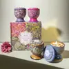 Velas de Flores Secas para Aromaterapia, Incienso para el Dormitorio, Ayuda para Dormir de Larga Duración, Caja de Regalo, Set de Decoración para la Sala de Estar, Regalo de Boda