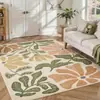Alfombra floral de Amazon transfronteriza para dormitorio, sala de estar, cocina, baño, resistente al desgaste, resistente a la suciedad, fácil de mantener, tapetes de piso al por mayor