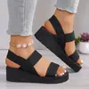 Sandálias de Tiras Cruzadas Femininas Verão Novo Estilo Tira Floral Estilo Fresco Sandálias Plataforma com Solado Grosso Moda Romana com Tiras
