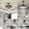 Lámpara de araña con ventilador para sala de estar de lujo minimalista italiano, luz principal de estilo simple moderno para el pasillo, lámpara de ventilador para comedor, accesorios de iluminación Zhongshan
