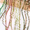 10m Corda de Cera Colorida Fita de Folha Folha de Salgueiro Rattan Feito à Mão DIY Adereços Decorativos para Headband Chapéu Folhas
