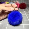 Llavero Colgante de Imitación de Piel de Conejo Rex Bolita de Pelo 8cm Bolsa para Llaves Coche Adorno Colgante 8cm Colgante Decoración para Coche