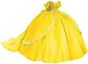 Vestido de Rendimiento para Adultos Europeo y Americano AliExpress Baile Fuera del Hombro Falda Grande Calcomanía Floral Vestido Ventura Hilo de Color Vestido de Noche