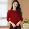 2026 Moda para Mamá Tejido Holgado Talla Grande Casual Que Reduce la Edad Cálido Interior Manga Larga Versátil Suéter