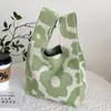 Popular Bolsa de Flores Tejida Gruesa Bolsa Tejida Bolsa de Regalo de Cumpleaños Bolsa Tejida Bolso de Mano Bolso de Muñeca Bolso de Mano