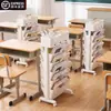 Armario de almacenamiento para clasificación de libros, estantería de almacenamiento de libros para sala de lectura, estantería junto a escritorio, estante lateral para escritorio de estudiante, móvil