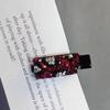 Estilo coreano cor strass franja lateral clipe avançado sentimento temperamento franja clipe quebrado grampo de cabelo bico de pato