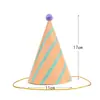 Envío Gratis Empaque Individual Sombrero de Cumpleaños Sombrero de Fiesta Sombrero Puntiagudo Sombrero de Fiesta para Bebés y Niños Sombrero para Pastel