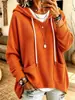 Sudadera con capucha casual de manga larga holgada de punto gofre para mujer europea y americana de desarrollo propio 2026 estación independiente de Amazon