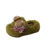 Otoño/Invierno 2026 Nuevas Pantuflas Casuales Cómodas Versátiles de Algodón Zapatos Peludos para Niñas Pequeñas Calzado de Exterior Suaves Esponjosos Suela Suave Pantuflas Cálidas